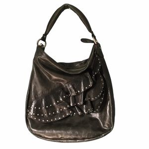 Lazaro Argentina Green Leather Studded Hobo Bag